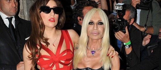 Lady Gaga and Donatella Versace Are All Smiles in Milan