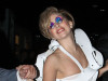 Lady Gaga seen in magic bubble machine outfit as she leaves hotel for The Roundhouse to attend the first day of the Itunes festival which Gaga has dubbed 'Swinefest' in London