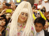 Singer Lady Gaga arrives at Narita international airport