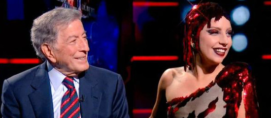 Lady Gaga et Tony Bennett au Colbert Report